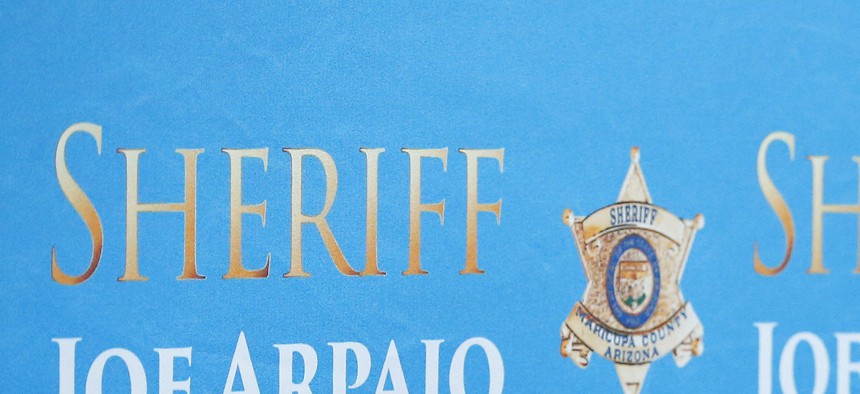 Maricopa County Sheriff Joe Arpaio speaks to the press on Dec. 13, 2013.