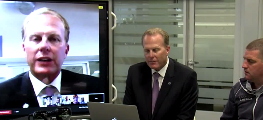 San Diego Mayor Kevin Faulconer hosted a Google Hangout to discuss the city's major website overhaul.