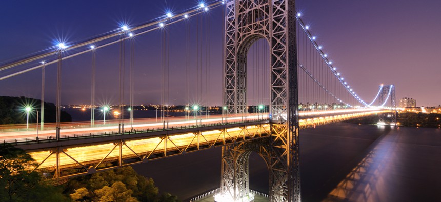 The George Washington Bridge links New York City with Fort Lee, N.J.