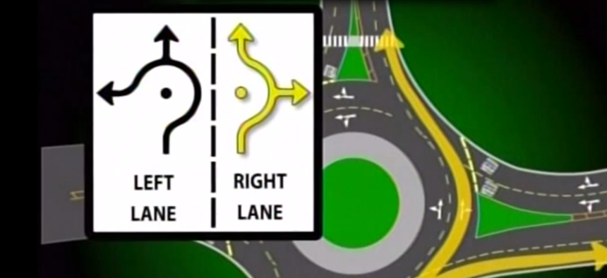 A screenshot from a roundabout educational video.