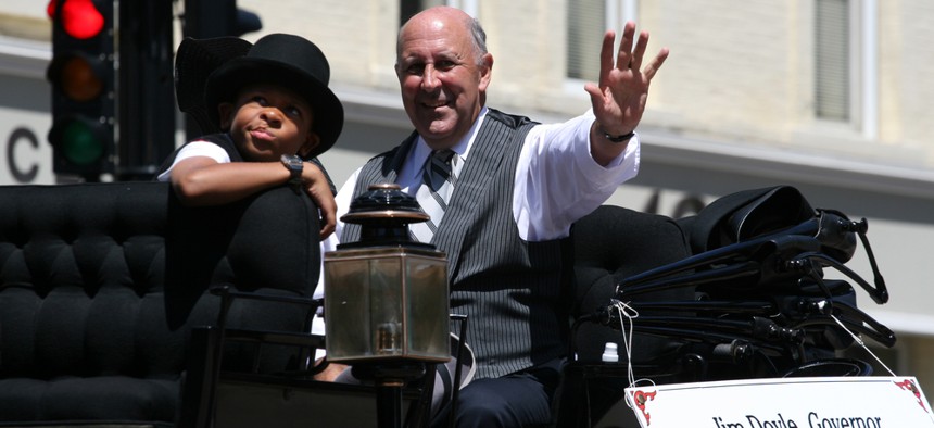 Wisconsin Gov. Jim Doyle, seen during a circus parade in 2009. 