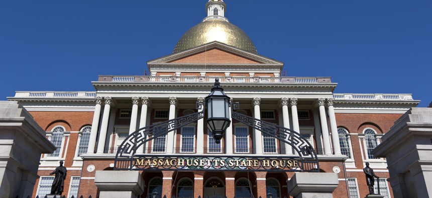 The Massachusetts Statehouse in Boston.