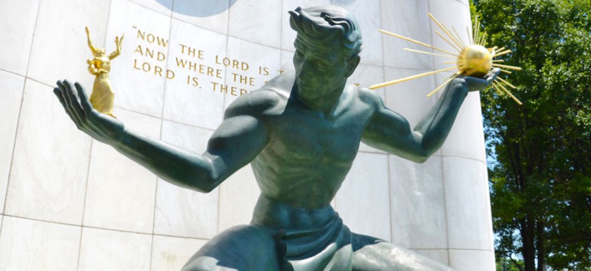 The Spirit of Detroit statue was created in 1958.
