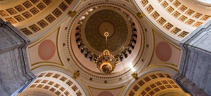 The Washington State Capitol rotunda in Olympia.
