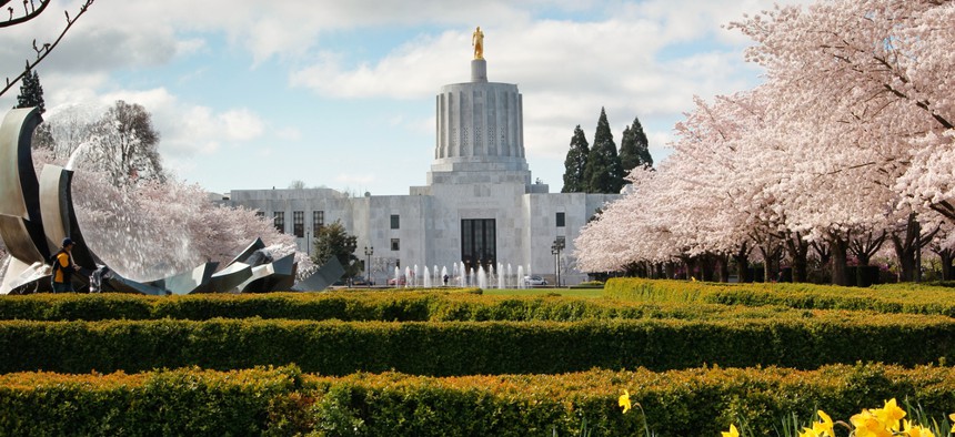 The Oregon State Capitol in Salem
