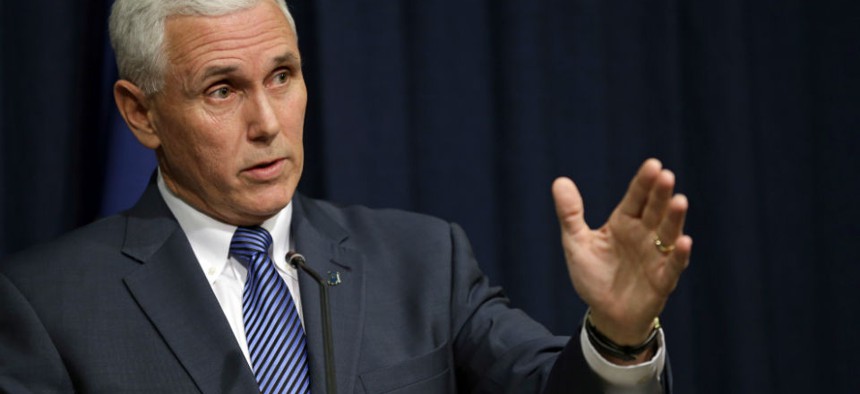 Indiana Governor Mike Pence held a news conference Thursday on the bill.
