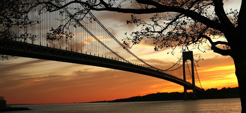 Brooklyn's Verrazano-Narows Bridge connects the Bay Ridge neighborhood to Staten Island.