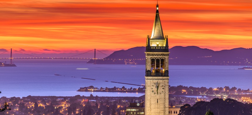 San Francisco Bay as seen from the University of California at Berkeley.