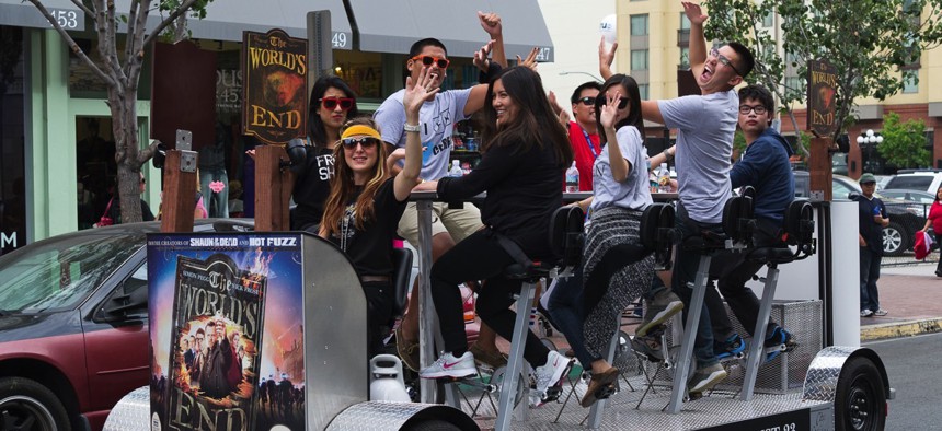Beer bikes have operated in San Diego as early as 2013.