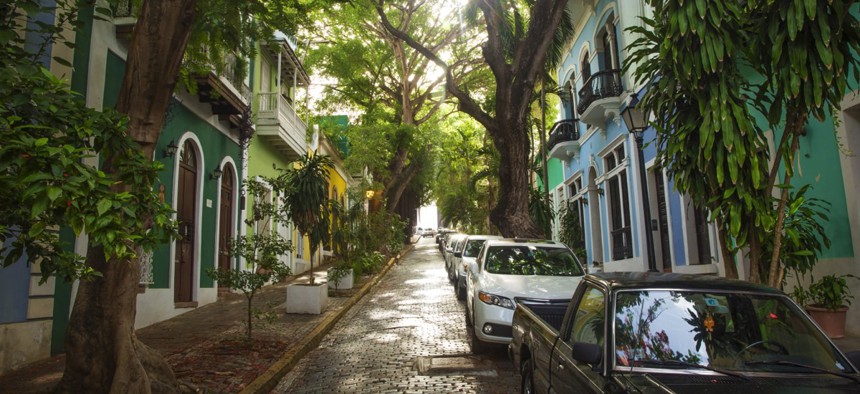 A street in San Juan, Puerto Rico.