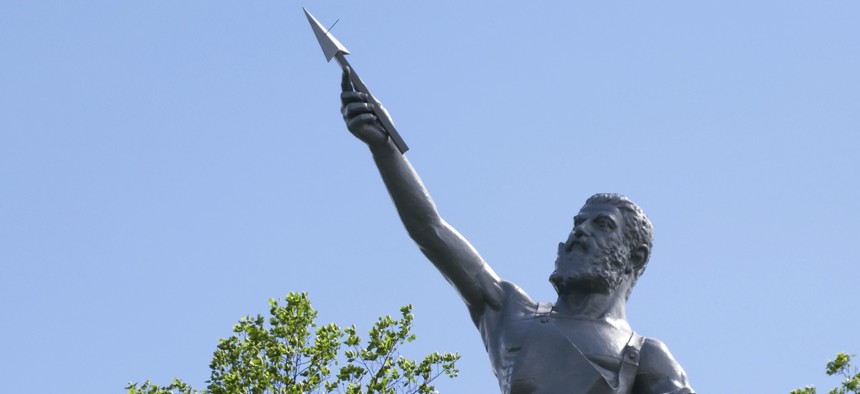 The statue of Vulcan in Birmingham, Alabama.