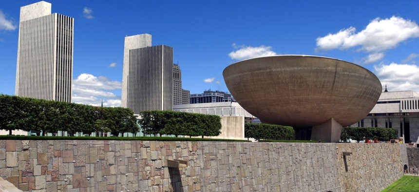 Empire State Plaza in New York, New York.