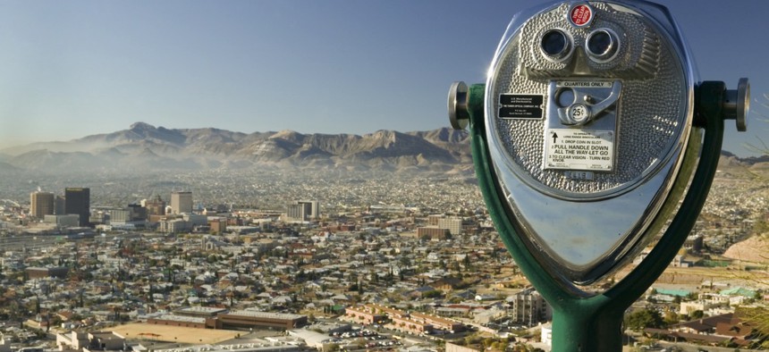 Juarez, Mexico, as seen from El Paso, Texas.