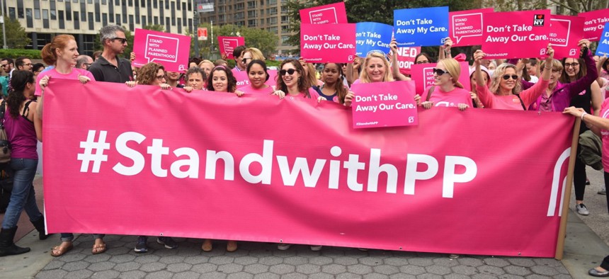 A Planned Parenthood rally in September in New York City.