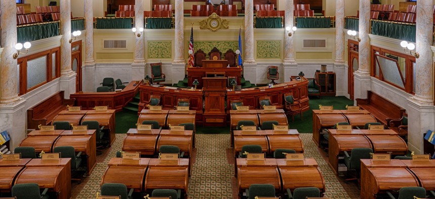 The South Dakota Senate chamber in Pierre.