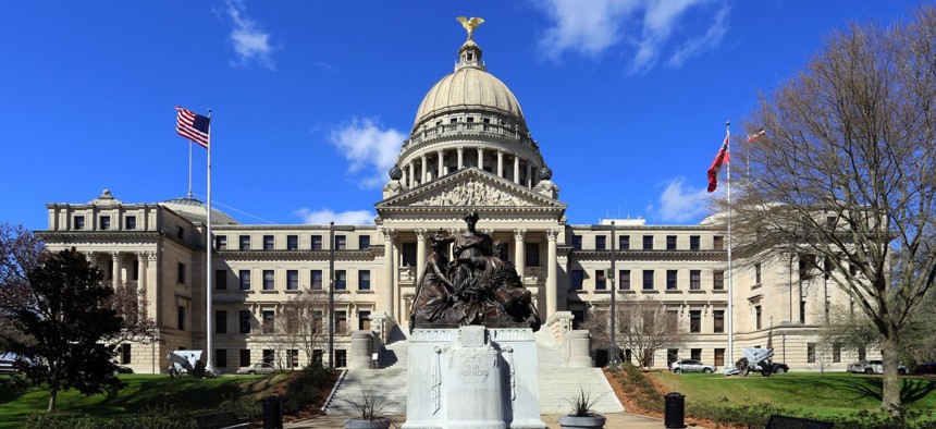 The Mississippi state capitol building