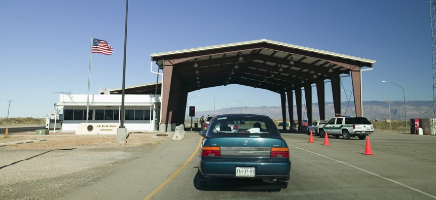 A roadside stop along Route 54, in southern New Mexico in search of illegal immigrants from Mexico and Central America.