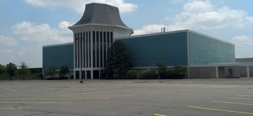 The former Lazarus department store building in Ontario, Ohio, in June 2013.