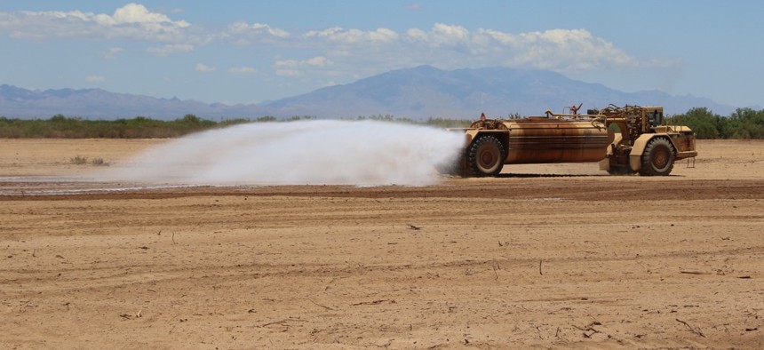 Gorilla-Snot sprayed for dust control in Arizona.