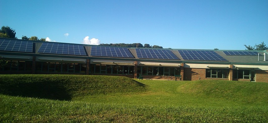 UpGrade Athens County partnered with local solar installation business Third Sun to put this solar array on the Athens Public Library, vastly decreasing its energy consumption.