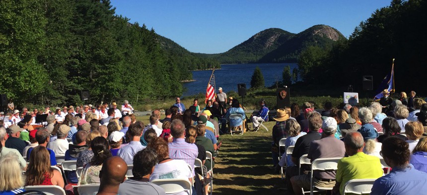 This weekend's ceremony at Acadia National Park to celebrate the park's centennial.