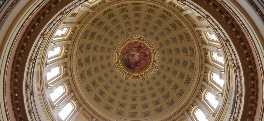 In the Rotunda of the Wisconsin State Capitol