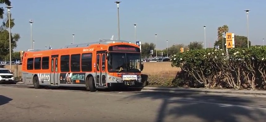 A CNG L.A. Metro bus.