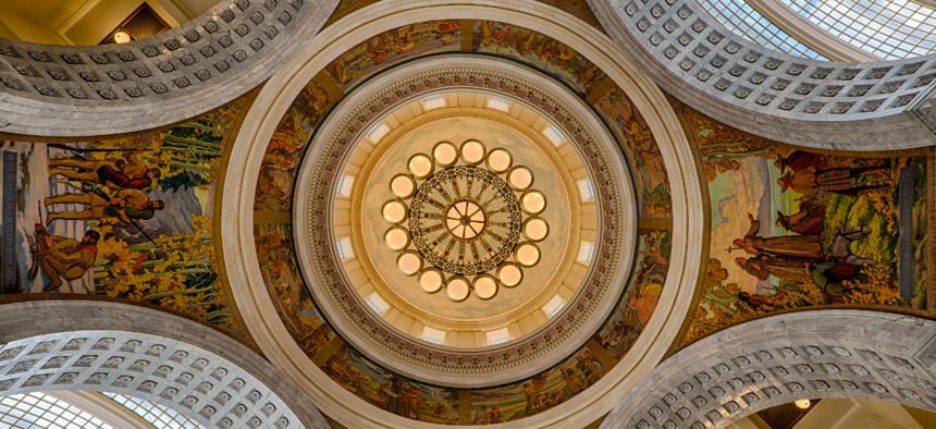 The rotunda of the Utah State Capitol building. 