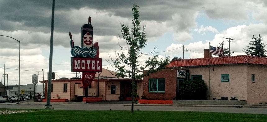 A motel greets travelers heading into Cheyenne, Wyoming on West Lincolnway.