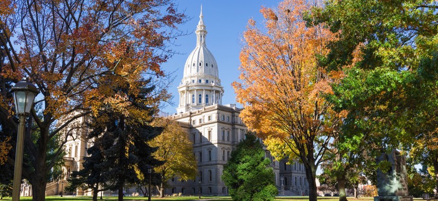 Michigan State Capitol building. 