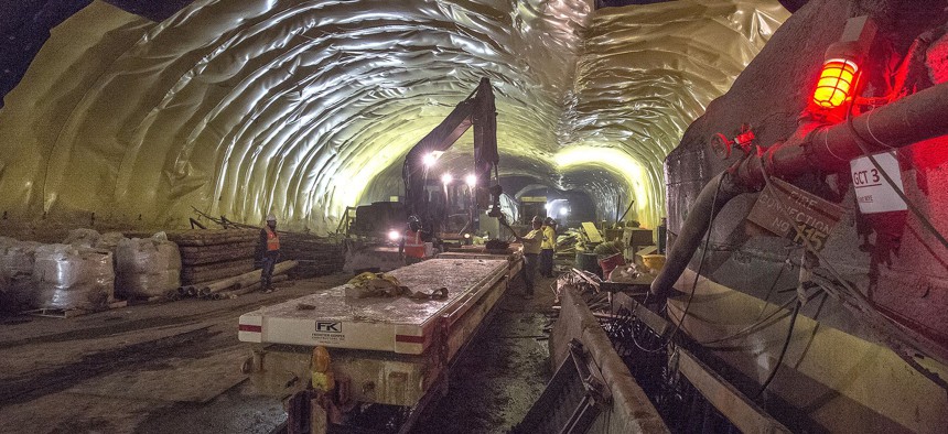 Work on the East Side Access project in New York City continues deep below Grand Central Terminal.