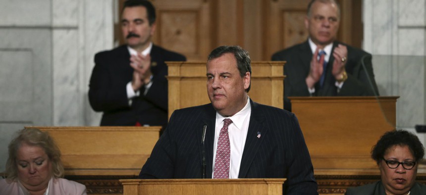 New Jersey Gov. Chris Christie delivers his State of the State Address at the State Assembly on Tuesday, Jan. 10 in Trenton. 