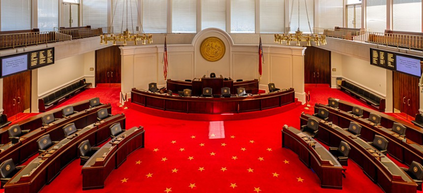 The North Carolina Senate chamber.