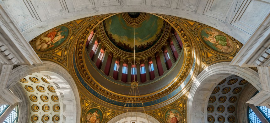 The Rotunda of the Rhode Island State House in Providence.
