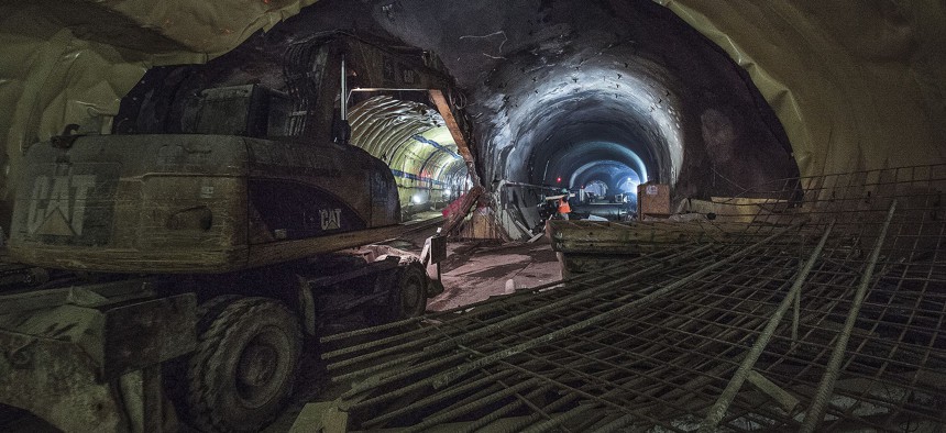 Deep underneath Grand Central Terminal in New York City, a new train station for the Long Island Rail Road is taking shape.