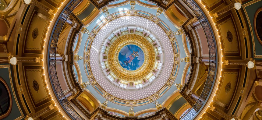 The Rotunda of the Iowa State Capitol in Des Moines