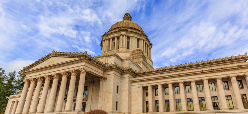The Washington State Capitol.