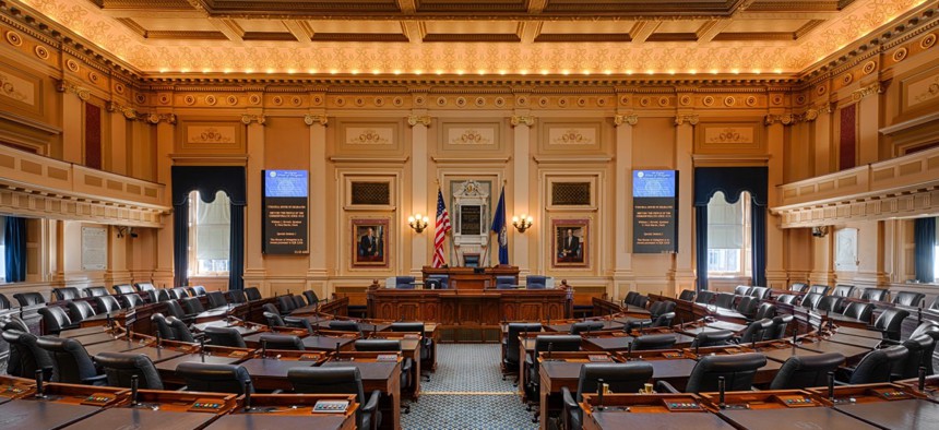 The House of Representatives chamber in the Virginia State Capitol