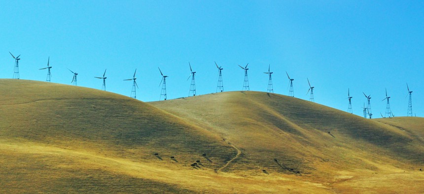 Wind turbines in California.