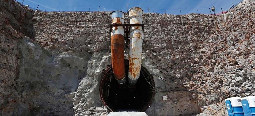 The south portal of the proposed Yucca Mountain nuclear waste dump near Mercury, Nev. 