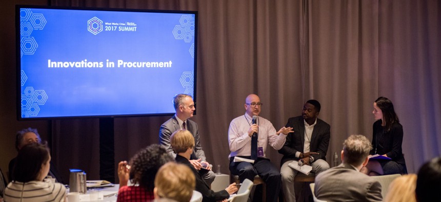 Innovations in Procurement was one of the breakout sessions during the What Works Cities 2017 Summit in New York City.
