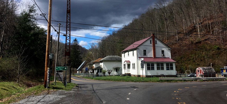 The intersection of Tennessee Avenue and Frog Level Road in Coalwood, West Virginia