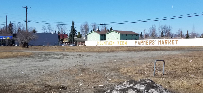 The Mountain View Farmers Market is hosted on this two-acre vacant lot in Anchorage, Alaska.