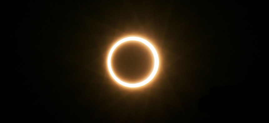 A total solar eclipse in China in 2012.
