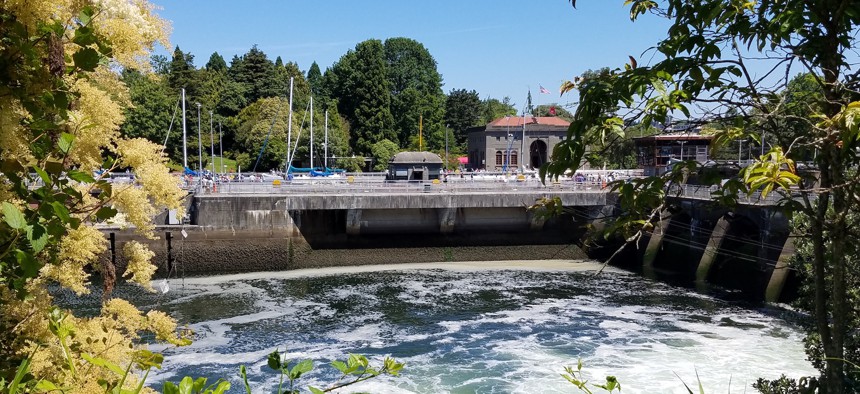 The Hiram M. Chittenden Locks in Seattle.