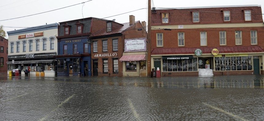 The historic waterfront in Annapolis, Md., is vulnerable to flooding. 