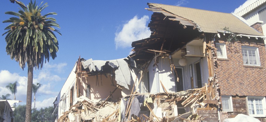 Damage from the 1994 Northridge earthquake in Santa Monica, California