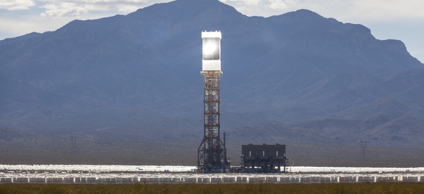 The Ivanpah solar thermal power plant in California's Mojave Desert.