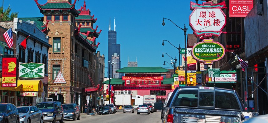 The Chinatown neighborhood in Chicago. 