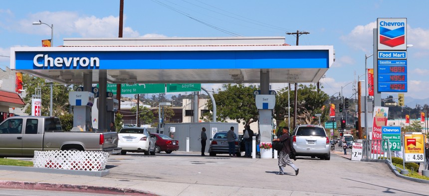 A gas station in Los Angeles